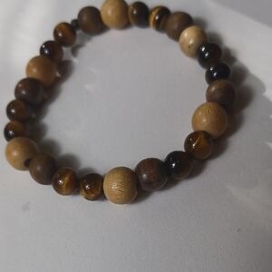 Natural Wood Beaded Bracelet for Women